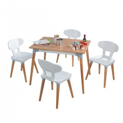Set Masa cu 4 scaune cu spatar pentru copii Mid-Century Kid™ Toddler Kidkraft